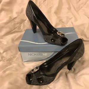 Nickel Soft Tweed Heels